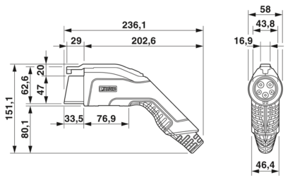 AC充电电缆-EV-T1G3C-1AC30A-5,5M6,0JSBK11U
