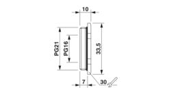 A-INR-PG21/16-N-NS-S - Reducing adapter - 1415217 | Phoenix Contact