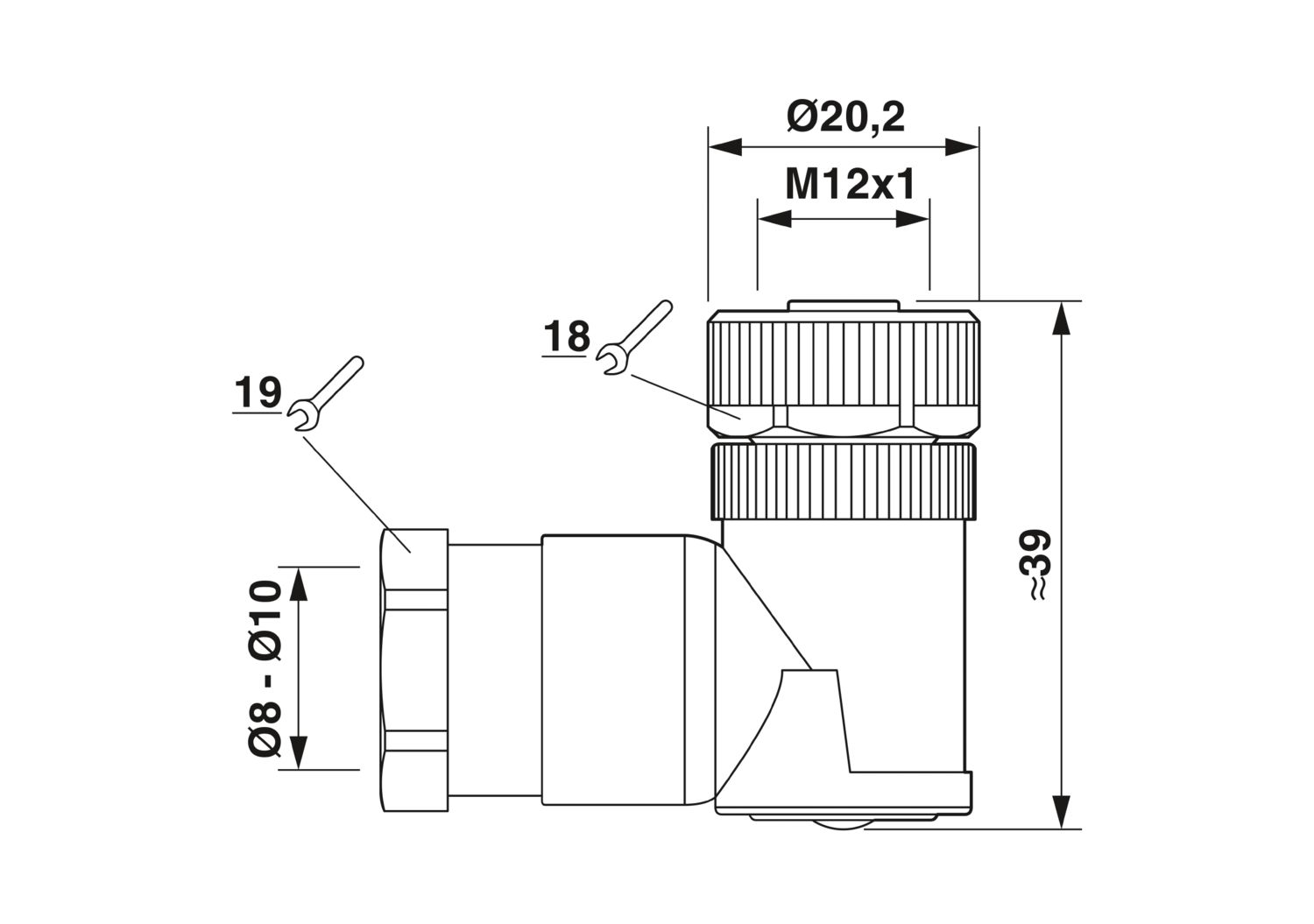 SACC-M12FR-4CON-PG11-M PWR - Power connector - 1408991 SACC-M12FR-4CON-PG11-M PWR - Power connector - 1408991