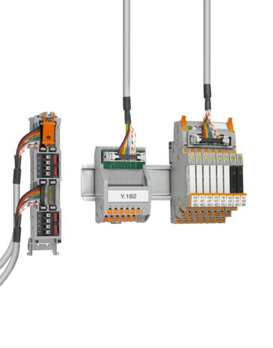 VARIOFACE system cabling and PLC relays