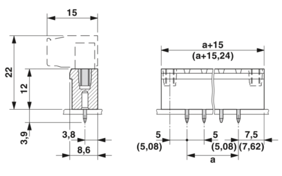 PCB插座-BCH-508VF-17 GY