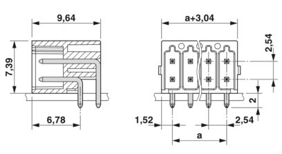 PCB插座-SAMPLE DMC 0,5/ 8-G1-2,54 THR