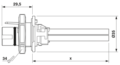 设备连接器 板后安装-PRC 5-FT25-MC2,5-150