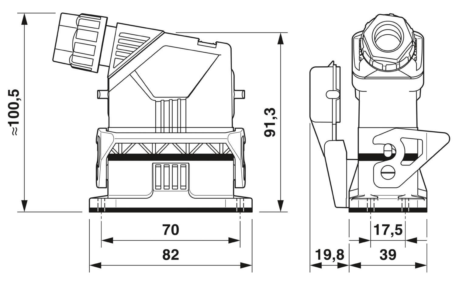 HC-EVO-A10UT-BWSC-HH-M20-PLRBK - Connector set - 1411357 HC-EVO-A10UT-BWSC-HH-M20-PLRBK - Connector set - 1411357