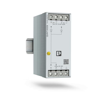 Diode module for the DIN rail