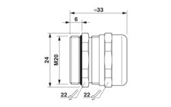 G-INSEC-M20-S68N-NCRS-S - Cable gland - 1411189 | Phoenix Contact