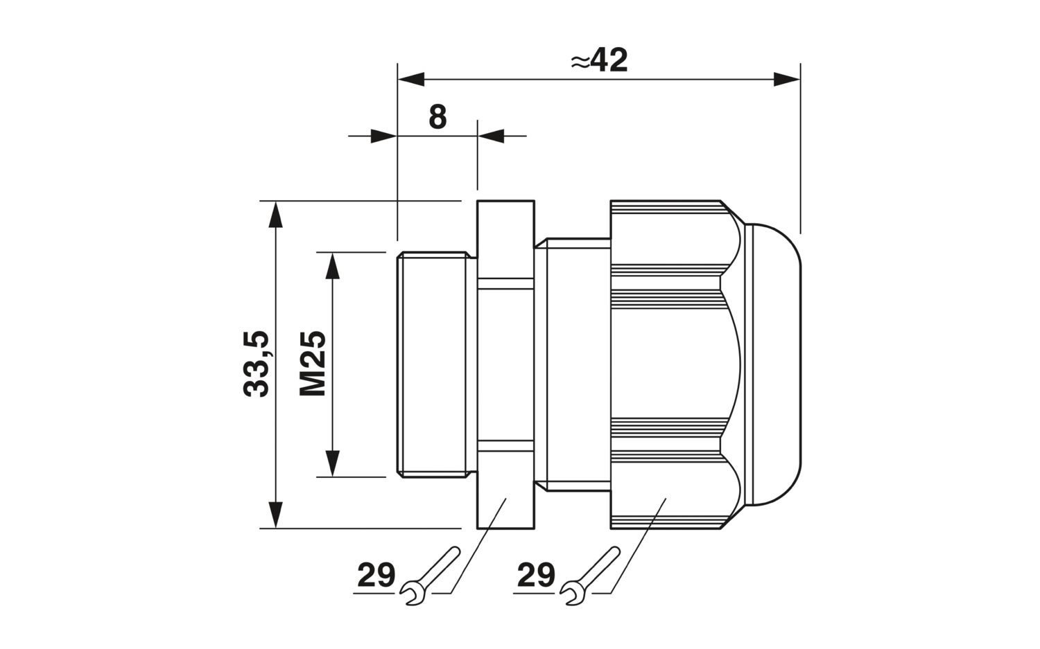 G-INS-M25-M68N-PNES-GY - Cable gland - 1411126 | Phoenix Contact G-INS-M25-M68N-PNES-GY - Cable gland - 1411126 | Phoenix Contact