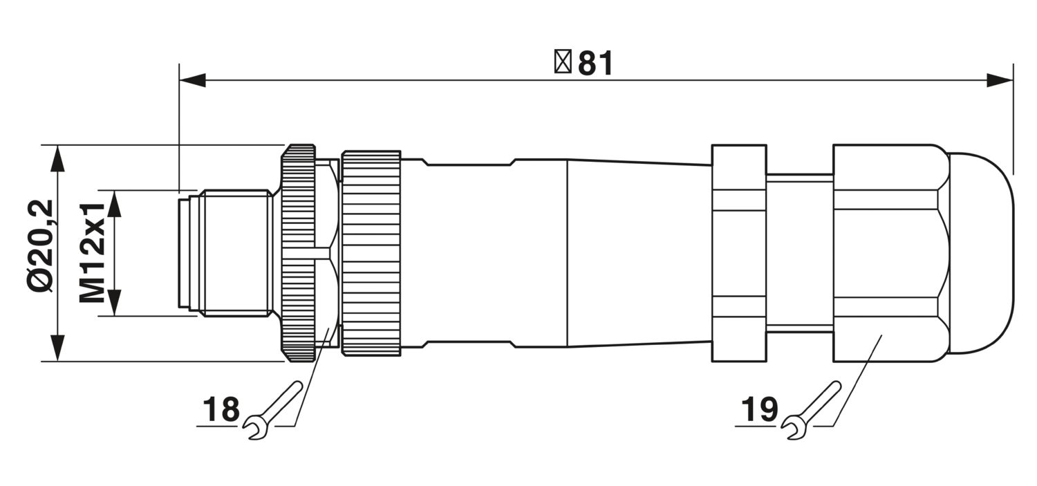 SACC-M12FR-5CON-PG9-M SKIN - Connector - 1556812 | Phoenix