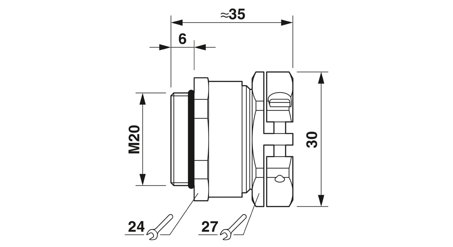 HC-M-KV-Z-M20 - Cable gland - 1646146 | Phoenix Contact HC-M-KV-Z-M20 - Cable gland - 1646146 | Phoenix Contact