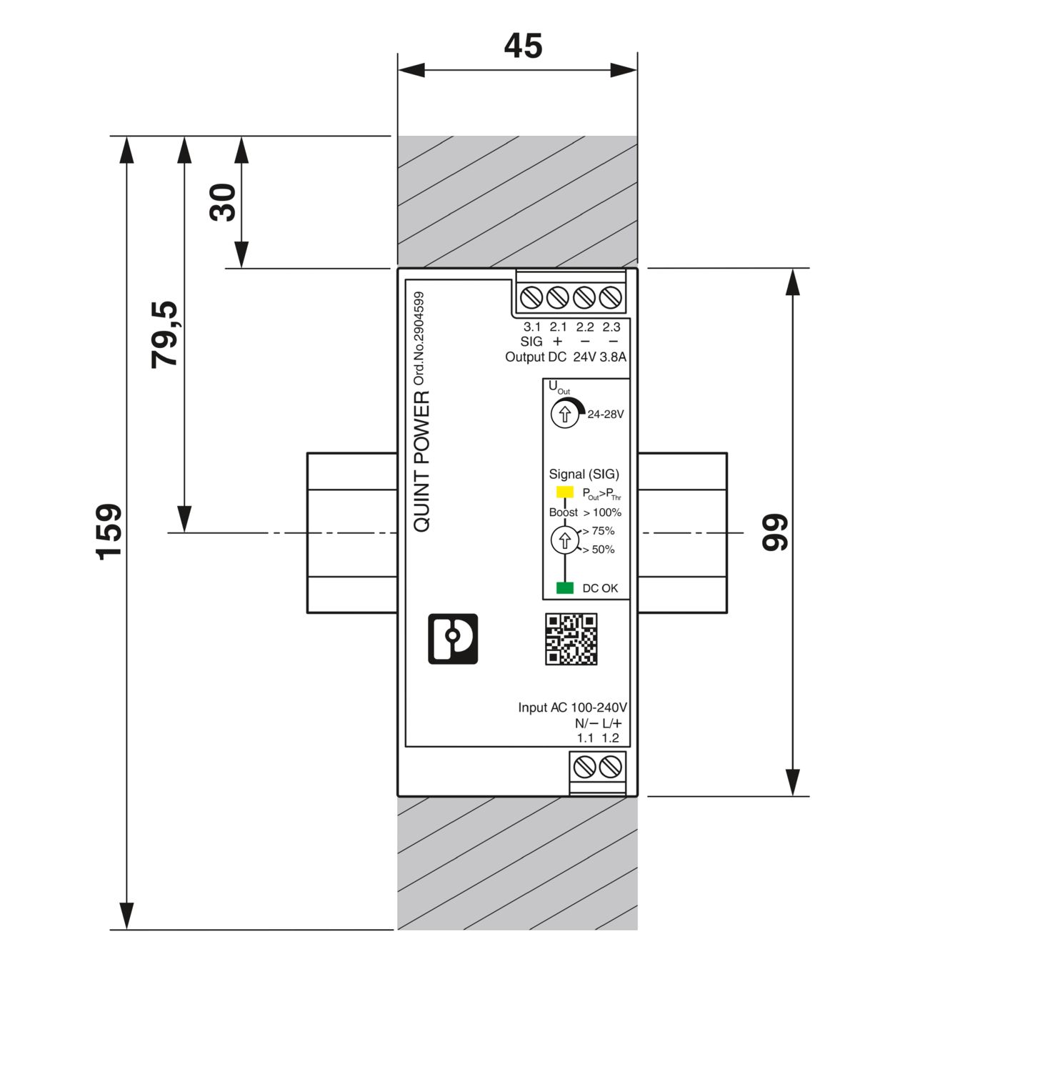 QUINT4-PS/1AC/24DC/3.8/SC - 電源 - 2904599 | Phoenix Contact QUINT4-PS/1AC/24DC/3.8/SC - 電源 - 2904599 | Phoenix Contact