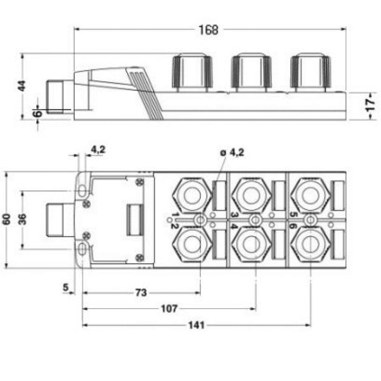 SACB-6Q/4P-L-SC - Distributor box - 1662942 | Phoenix Contact SACB-6Q/4P-L-SC - Distributor box - 1662942 | Phoenix Contact