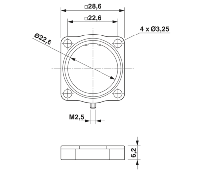 方形安装法兰-FLANGE-M17PRO