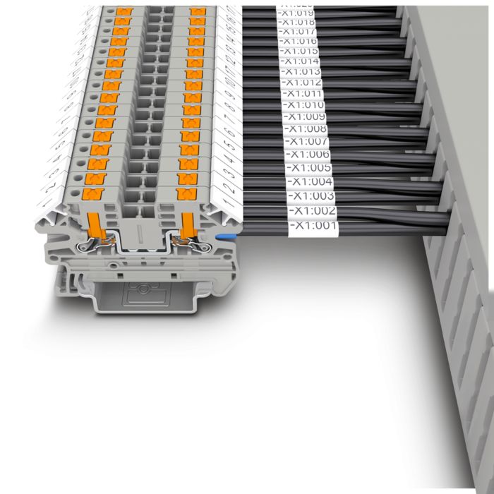 Push-in terminal blocks with lateral conductor connection 