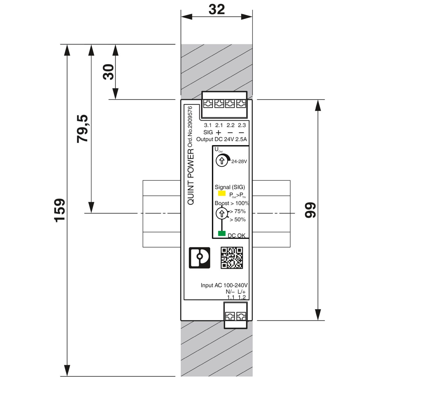 QUINT4-PS/1AC/24DC/2.5/PT - 電源 - 2909576 | Phoenix Contact QUINT4-PS/1AC/24DC/2.5/PT - 電源 - 2909576 | Phoenix Contact