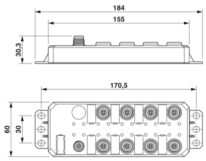 数字量模块-AXL E IOL DIO8/8 M12 6M
