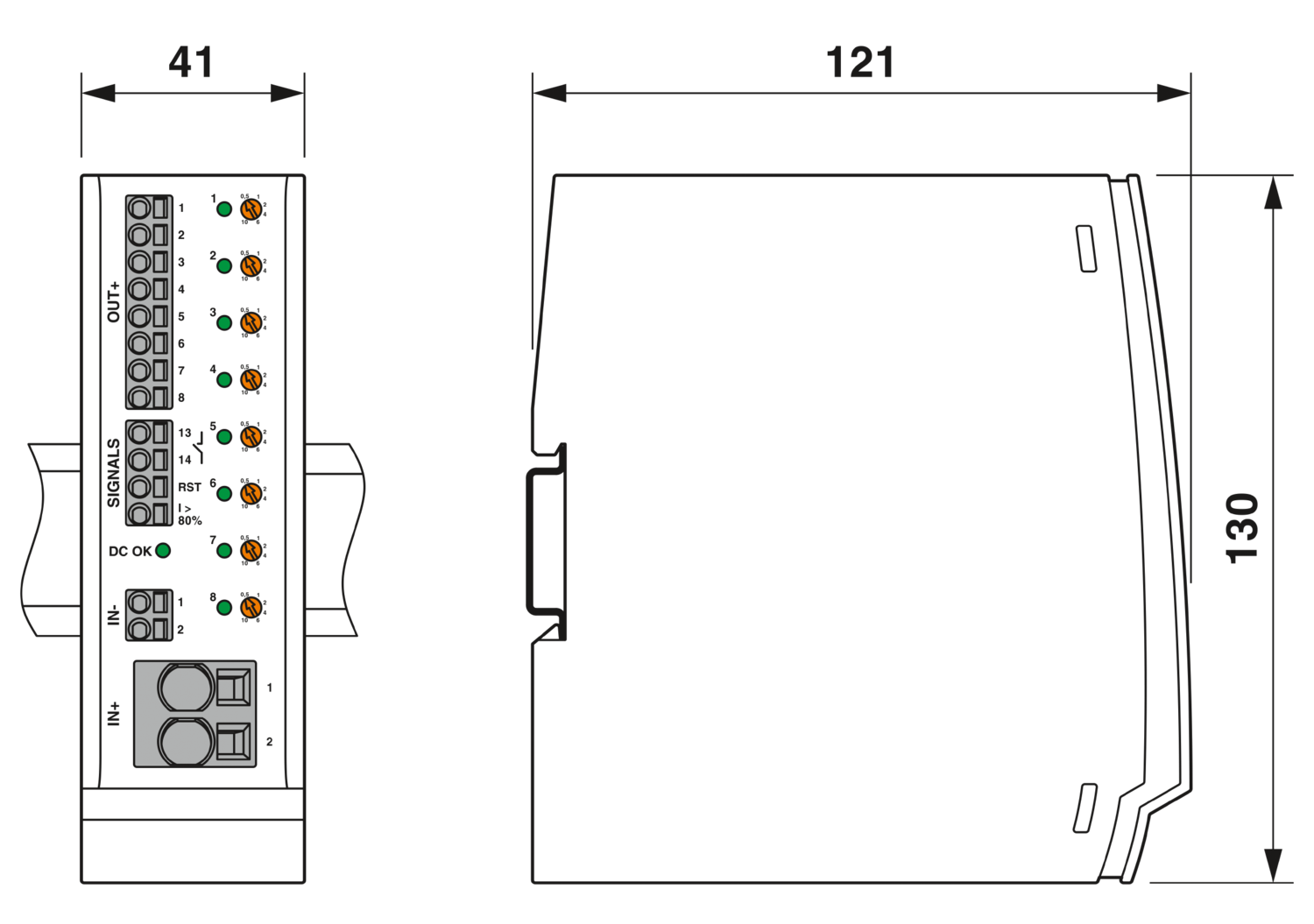 CBM E8 24DC/0.5-10A NO-R - Electronic Circuit Breaker - 2905744 ...