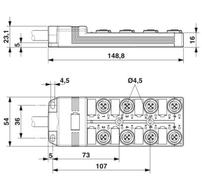 分线盒-SACB-8/16-L-30,0PUR SCO P
