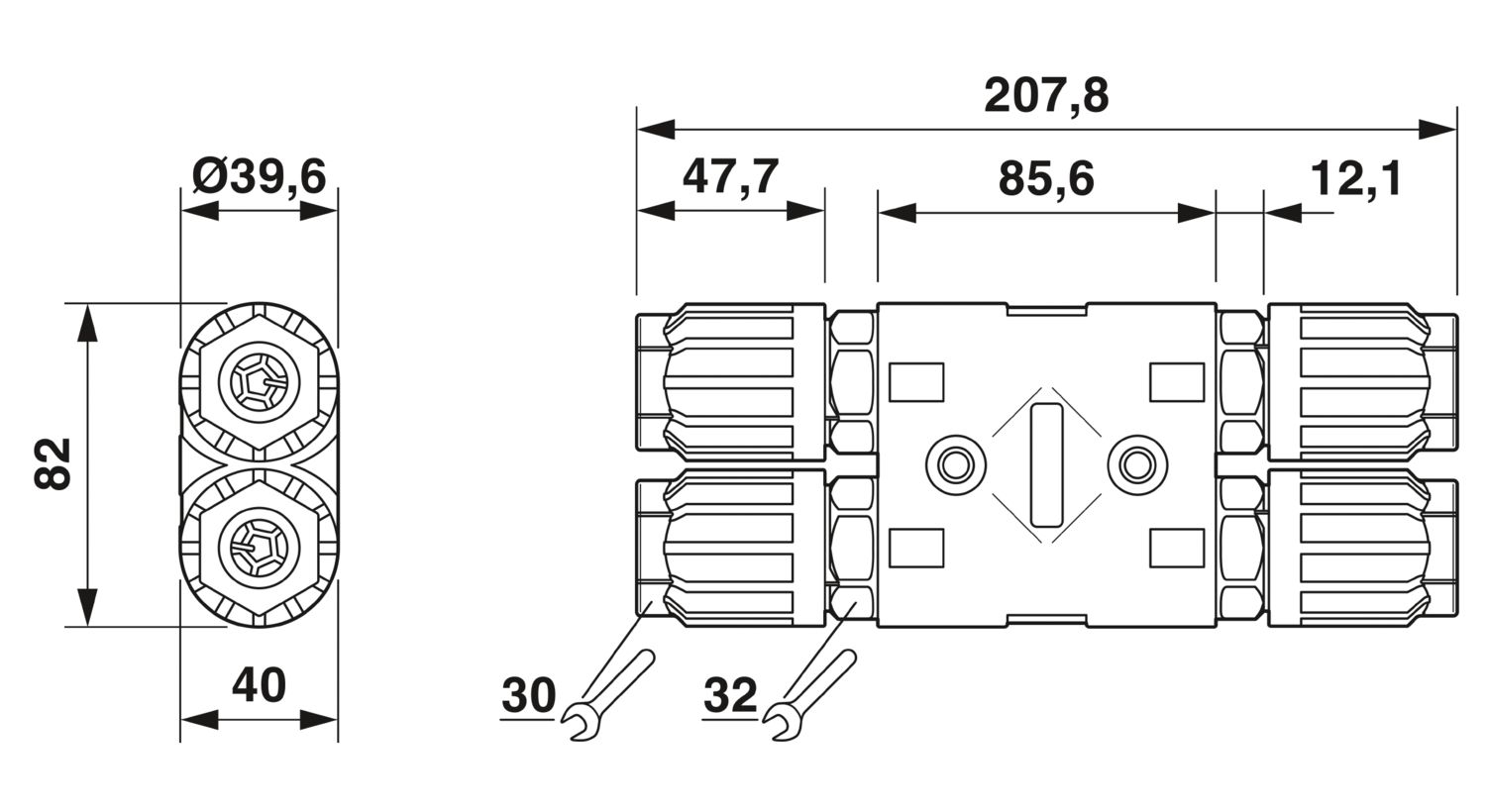 QPD H 4PE6,0 4X12-20 BK - H distributor - 1411425 | Phoenix QPD H 4PE6,0 4X12-20 BK - H distributor - 1411425 | Phoenix