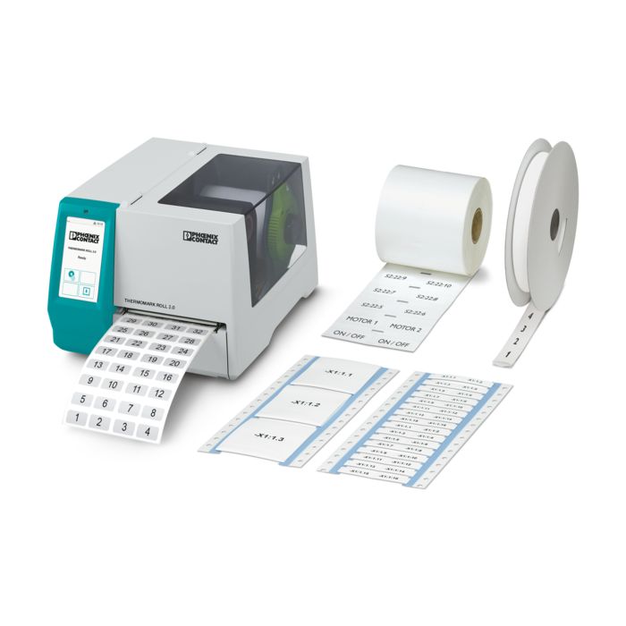 THERMOMARK ROLL 2.0 thermal transfer printer with corresponding material