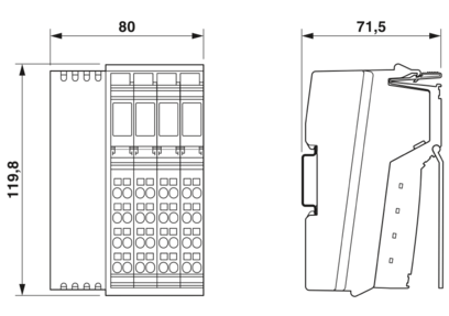 总线耦合器-IL PB BK DI8 DO4/EF-PAC