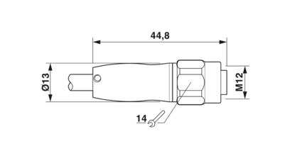 传感器/执行器电缆-SAC-4P-5,0-600/M12FS HD