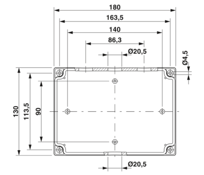 接线盒-E AB A 180X130X100 20PT
