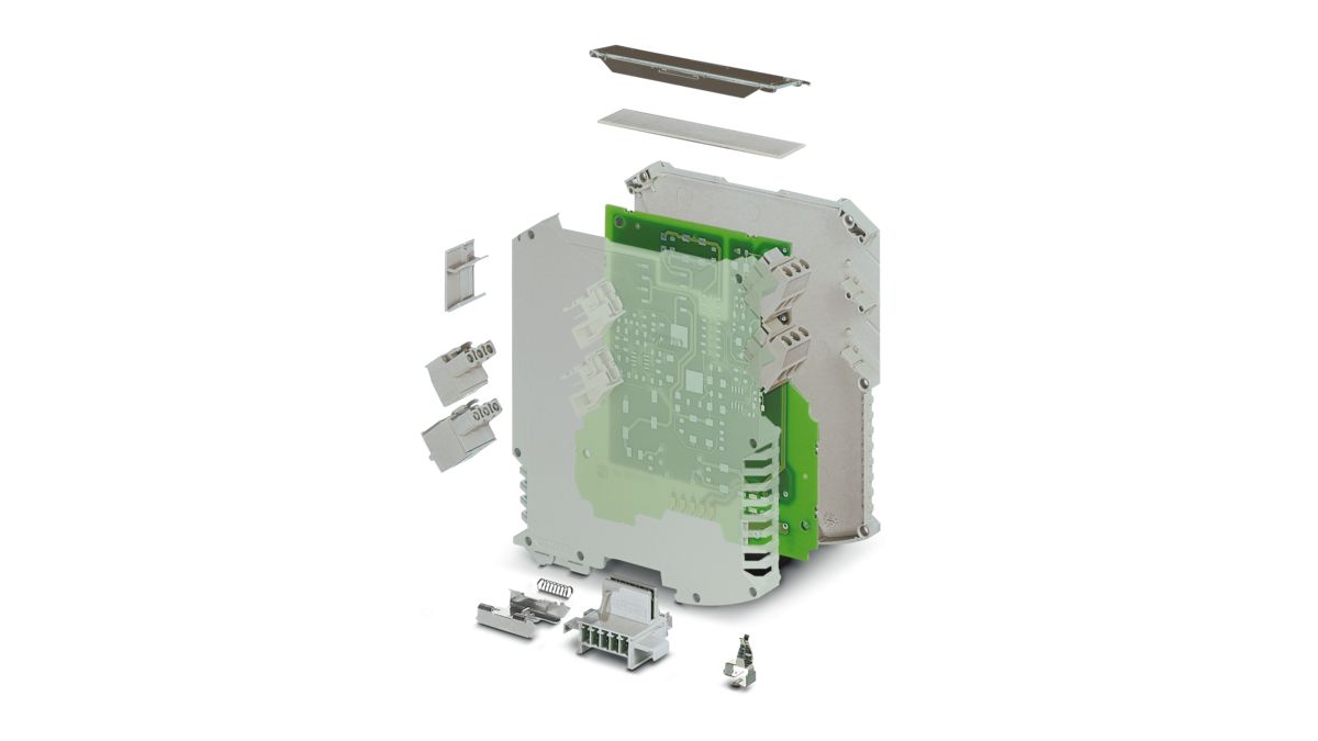Electronics housings for the DIN rail