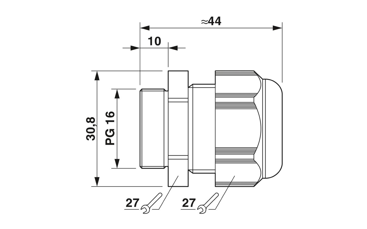 G-INS-PG16-M68N-PNES-LG - Cable gland - 1424489 | Phoenix G-INS-PG16-M68N-PNES-LG - Cable gland - 1424489 | Phoenix