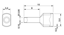 AI-TWIN 2X 1 - 8 RD - Ferrule - 3200810 | Phoenix Contact