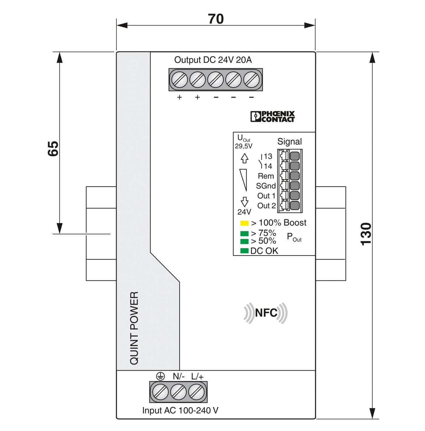 QUINT4-PS/1AC/24DC/20 - Источники питания - 2904602 | Phoenix Contact