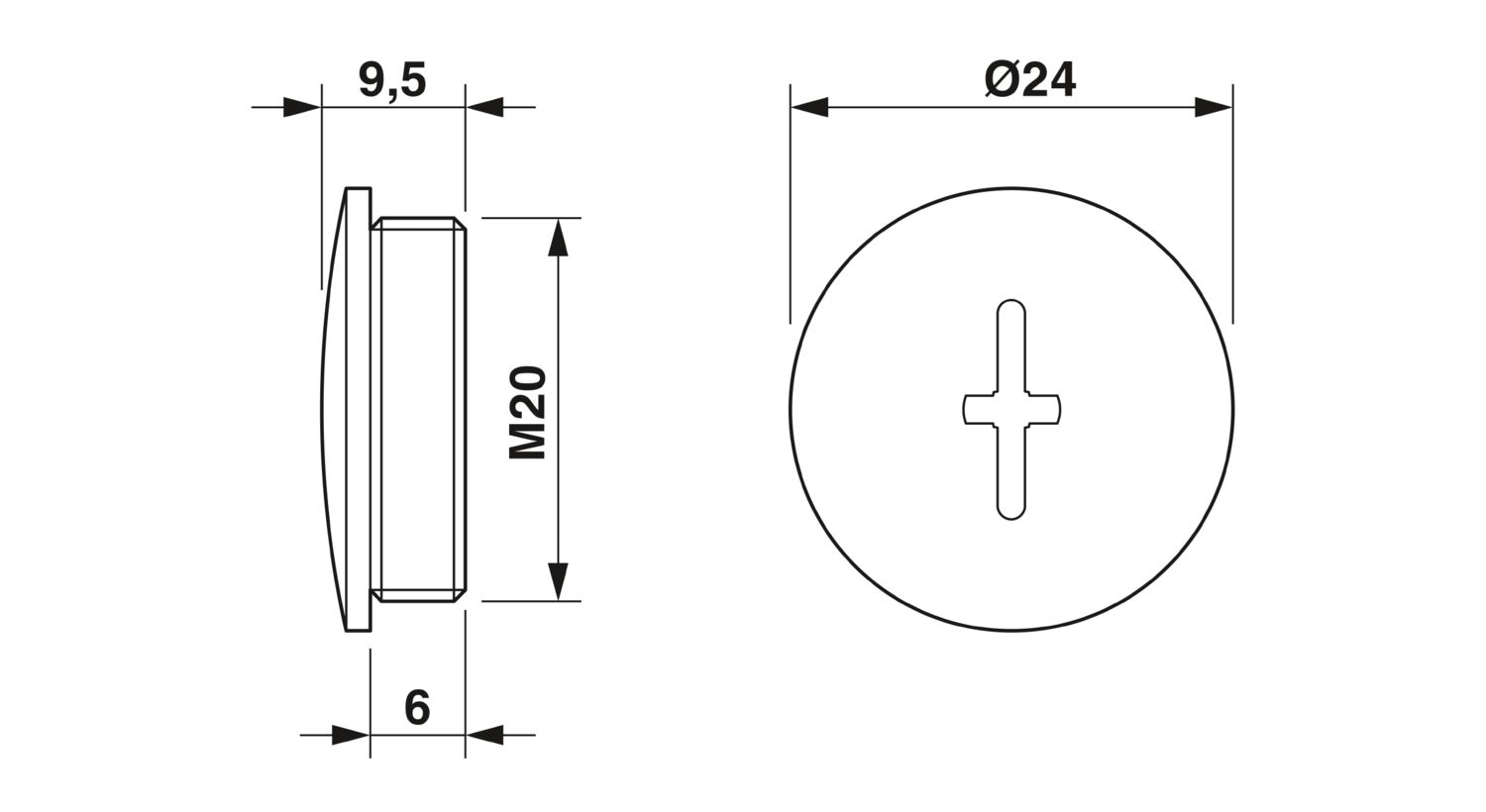 A-INSP-M20-65N-P-BK - Screw plug - 1415206 | Phoenix Contact