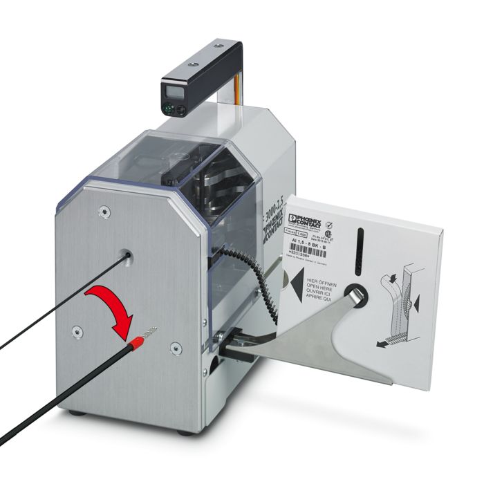 Automatic stripping and crimping device