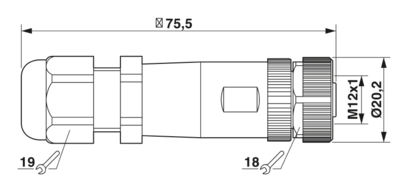 连接器-SACC-M12FS-5CON-PG9-M SKIN