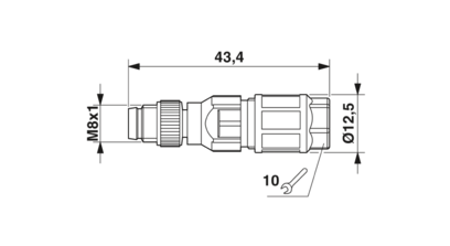 连接器-SACC-M 8MS-3QO-0,25-CS-M SK