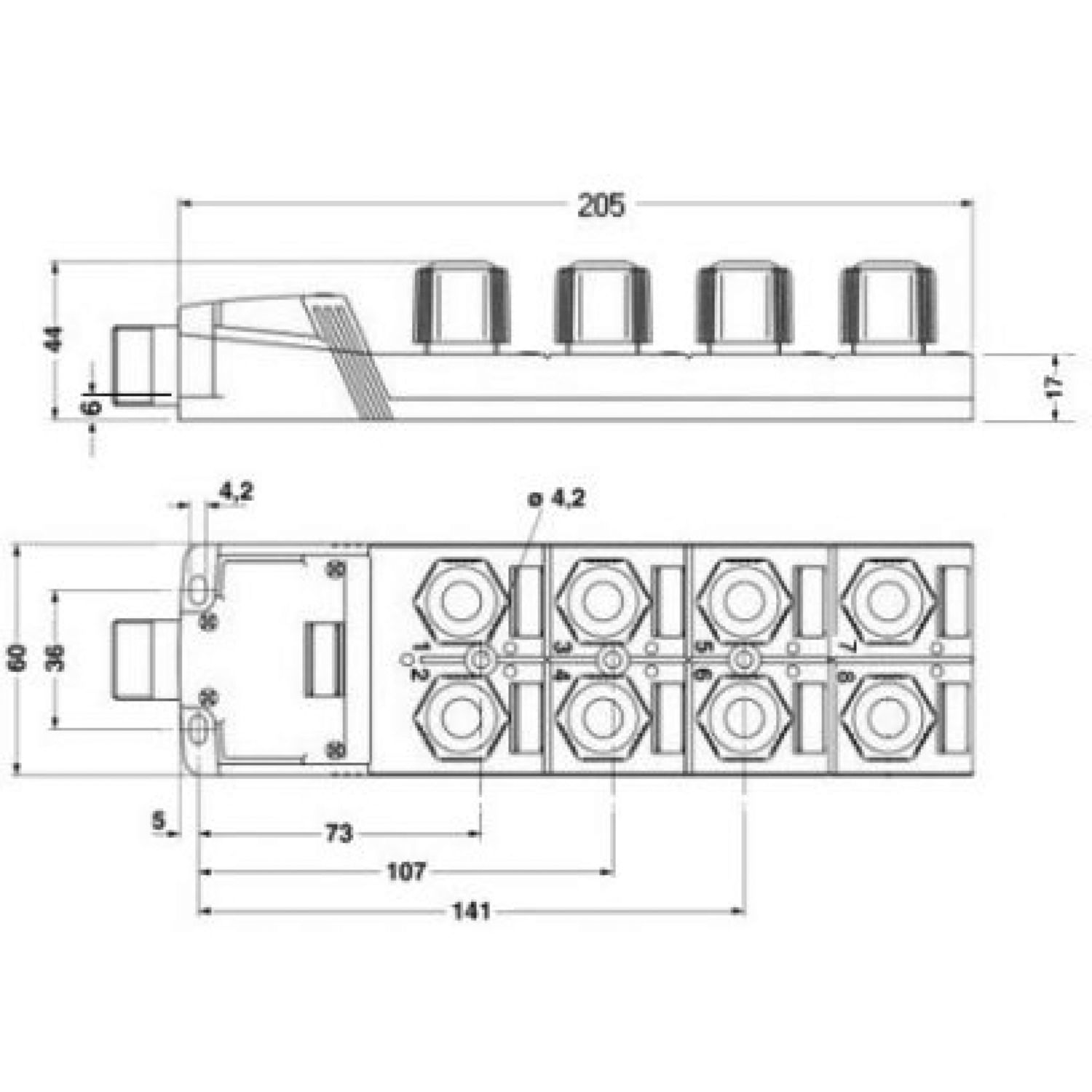 SACB-8Q/4P-L-SC - Distributor box - 1662955 | Phoenix Contact SACB-8Q/4P-L-SC - Distributor box - 1662955 | Phoenix Contact