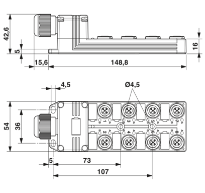 分线盒-SACB-8/ 8-L-C SCO P