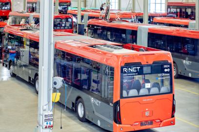 View of the Ebusco vehicle fleet
