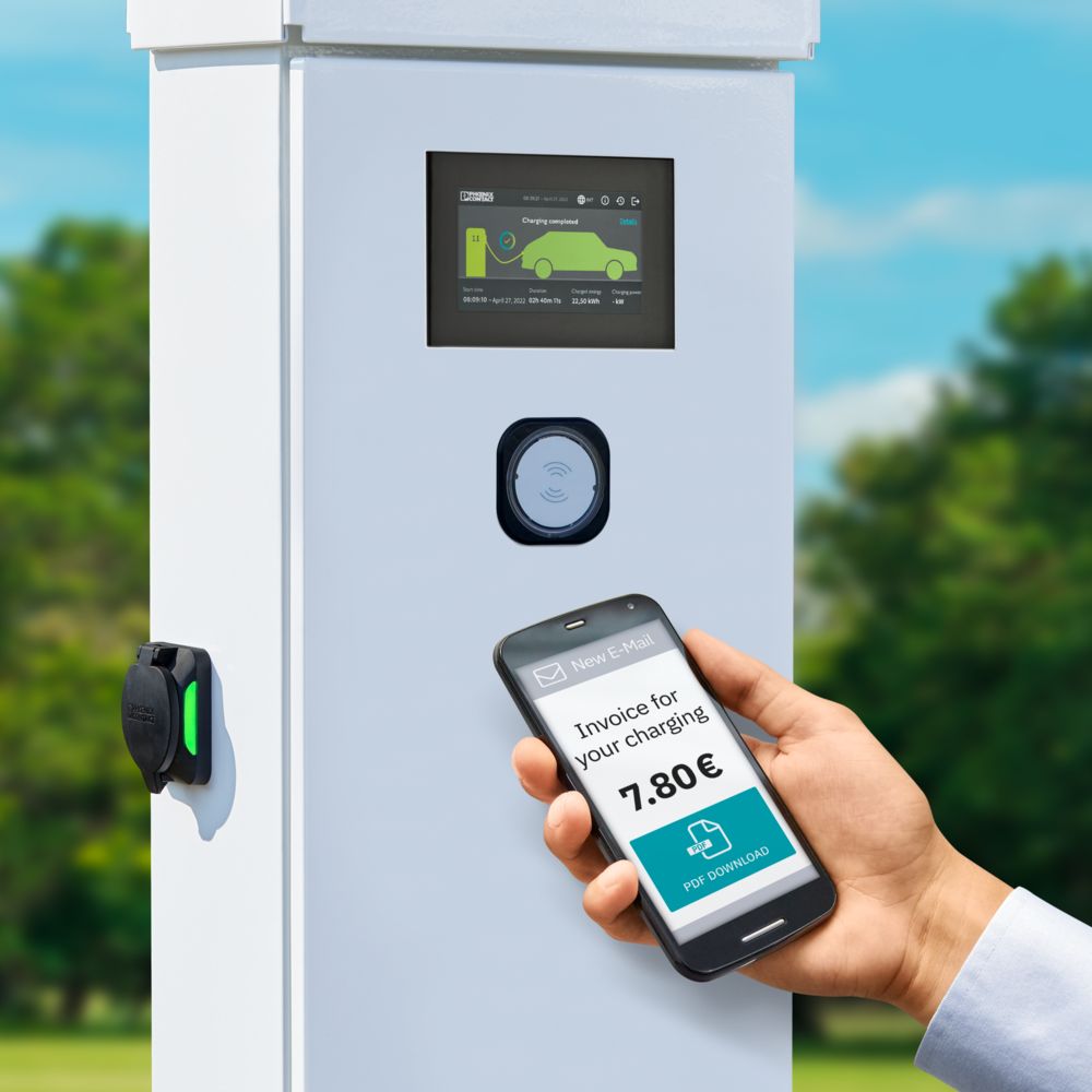 Charging process at a charging station being billed