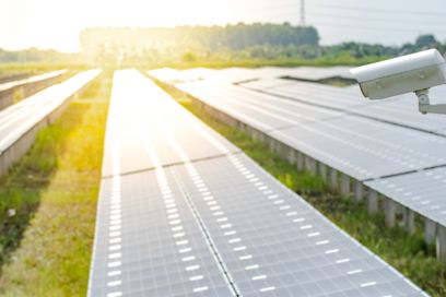 Video surveillance in a solar park
