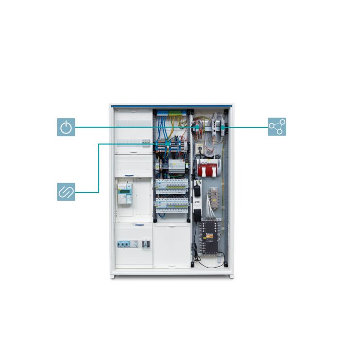 Interactive image map: Control cabinet for the intelligent residential building