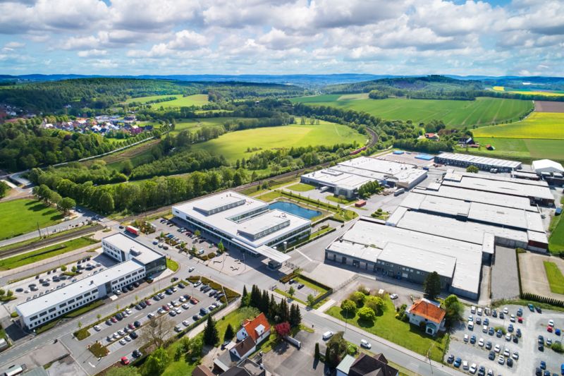 Aerial photo of Phoenix Contact E-Mobility Holding SE in Schieder, Germany