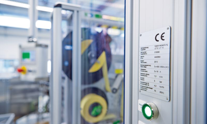 CE marking on a machine