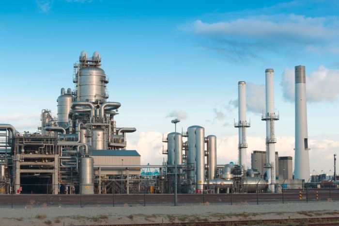 Vista de una planta industrial