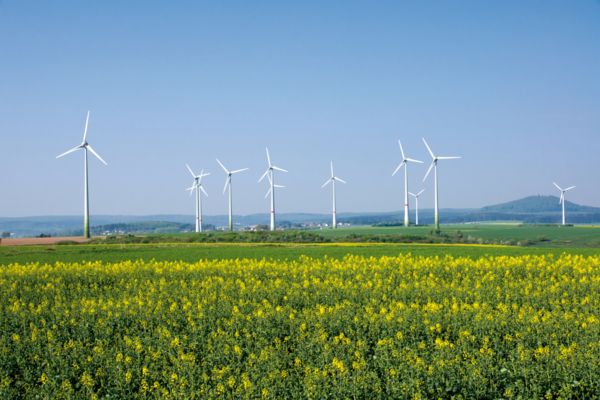 Wind turbine generator in the countryside