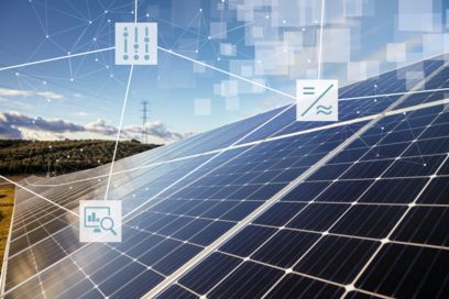 Solar park with solar panels