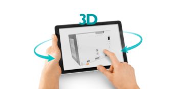 3D-aanzicht DC/AC-omvormer