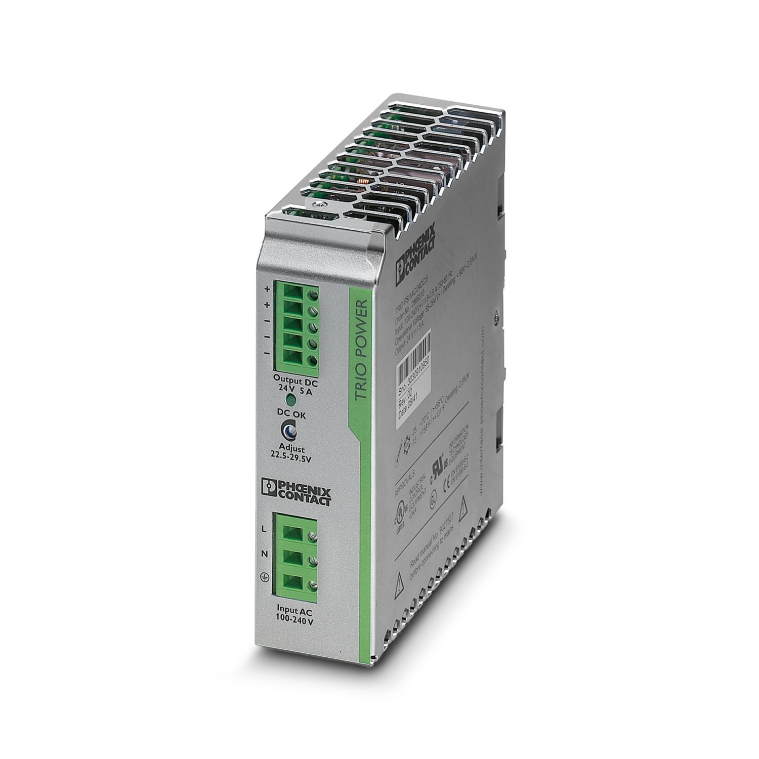 TRIO-PS/1AC/24DC/ 5 - 電源 - 2866310 | Phoenix Contact TRIO-PS/1AC/24DC/ 5 - 電源 - 2866310 | Phoenix Contact