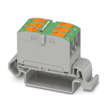 PTVFIX 6X2,5-NS35A GN - Verteilerblock