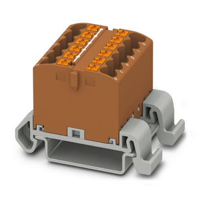PTFIX 12X2,5-NS35A BN - Distribution block (3273164)
