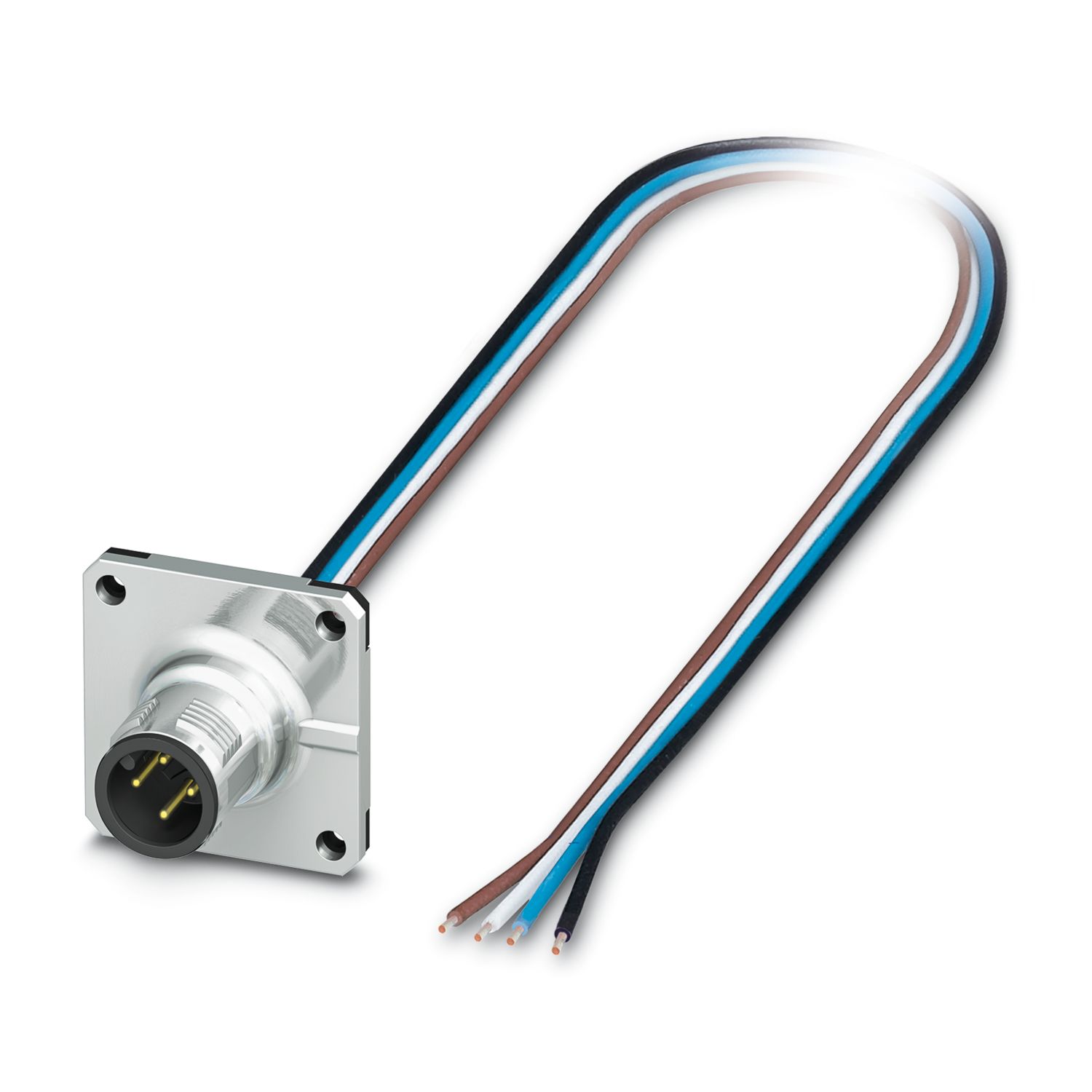 SACC-SQ-M12MS-4CON-25F/0,5 - Device connector front mounting SACC-SQ-M12MS-4CON-25F/0,5 - Device connector front mounting